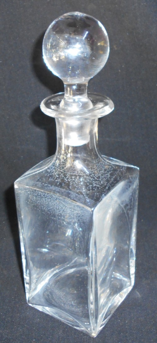 Vintage Large Glass Decanter with Glass Stopper