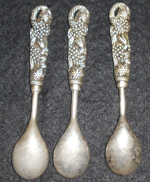 Vintage Set of 3 Pewter Decorative Spoons