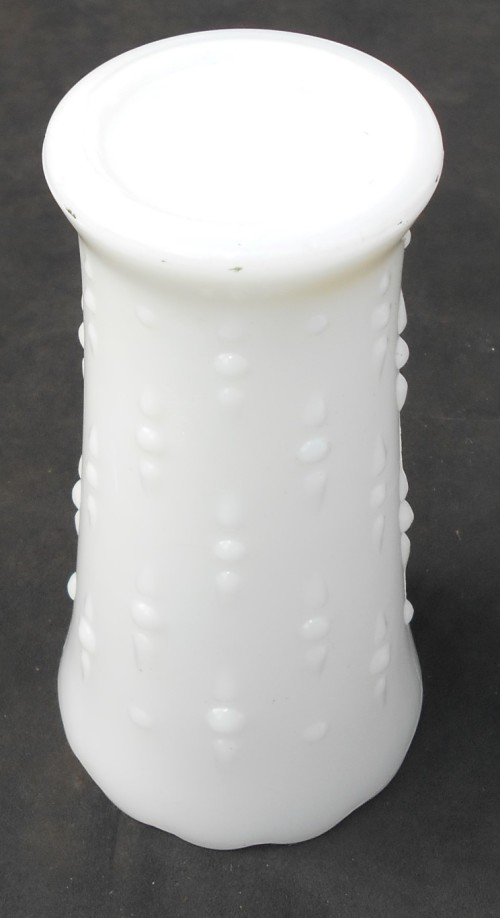 Vintage Federal Glass Textured White Milk Glass Flower Vase