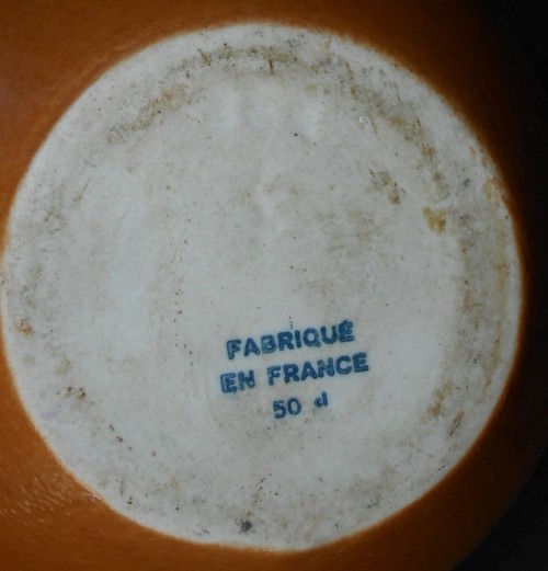 Vintage French Burnt Orange Ceramic Pottery Jug