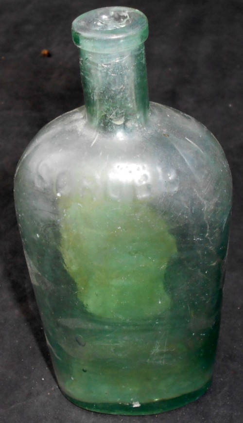Vintage Scrubbs Fluid Aqua Glass Bottle
