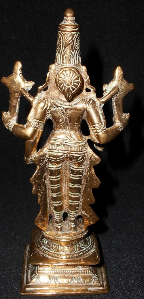 Vintage Solid Brass Asian Goddess Figurine