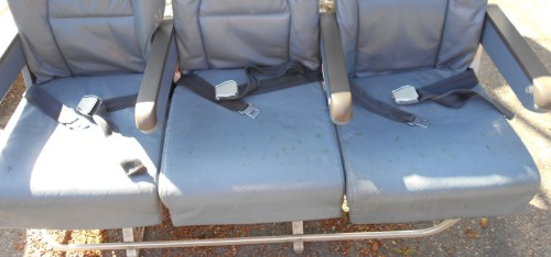  Boeing 747-400 Aircraft Leather Upholstered 3 Seat Bench Seats