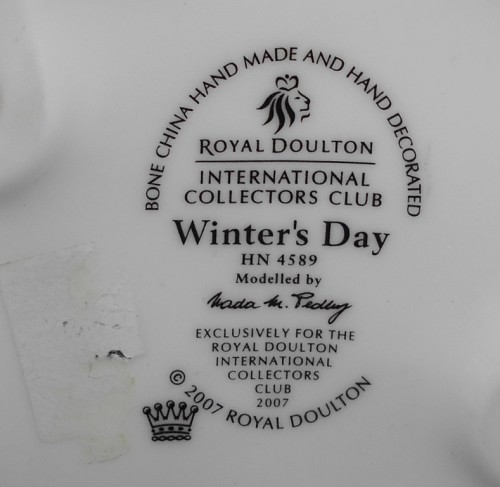 Royal Doulton Porcelain Pretty Ladies Figurine Winters Day- HN4589