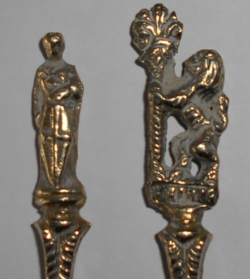 Italian Brass Pair of Decorative Forks