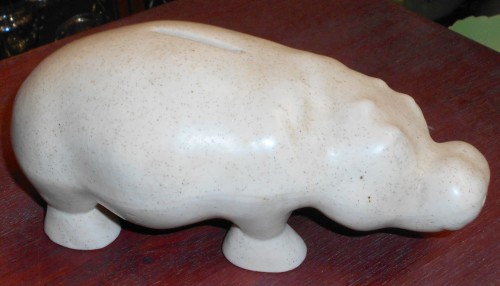 Willsgrove Ware Pottery Hippo Money Box