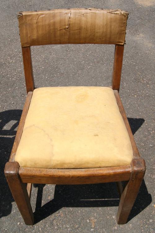Antique Oak Half Back Dining Chair
