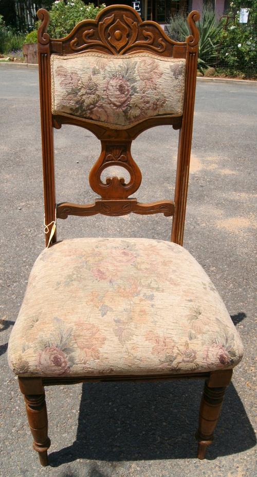 Antique Oak Victorian Parlour Chair