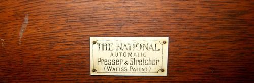 Vintage National Automatic Presser & Stretcher Watt's Patent Trouser Press