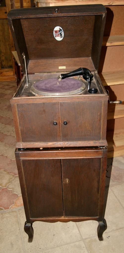 Mahogany Gramaphone Cabinet with Separate Cabinet Stand