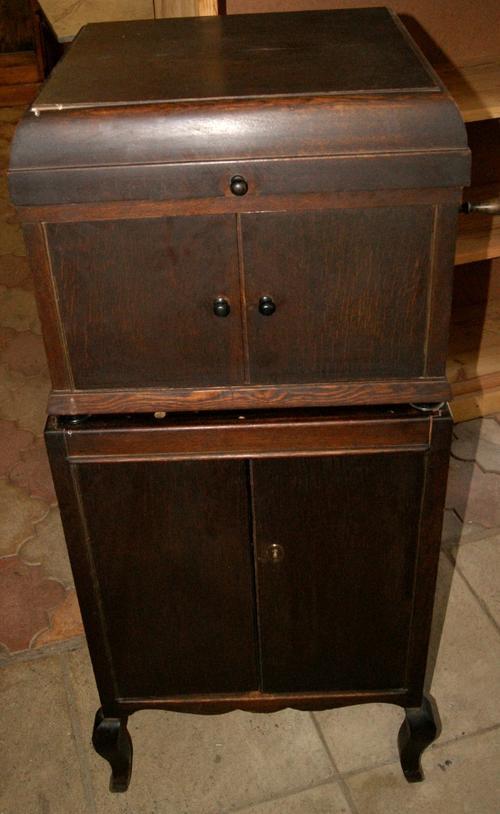 Mahogany Gramaphone Cabinet with Separate Cabinet Stand