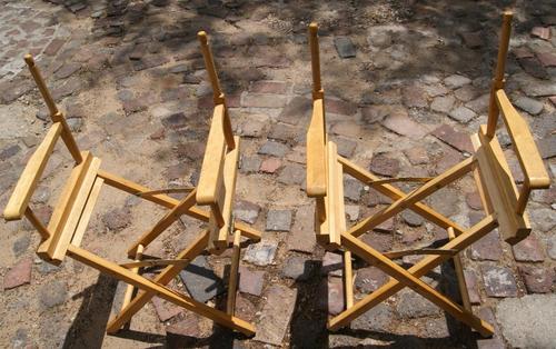 Beech Canvas Director Chairs (Pair)