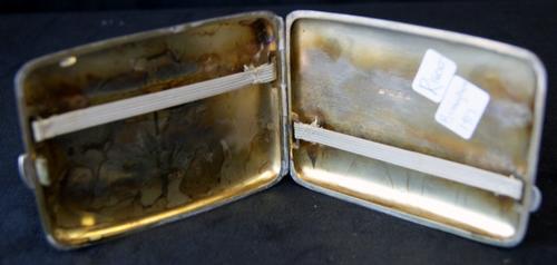 Vintage 1917 Hallmarked Birmingham Silver Cigarette Case - 159.1gms
