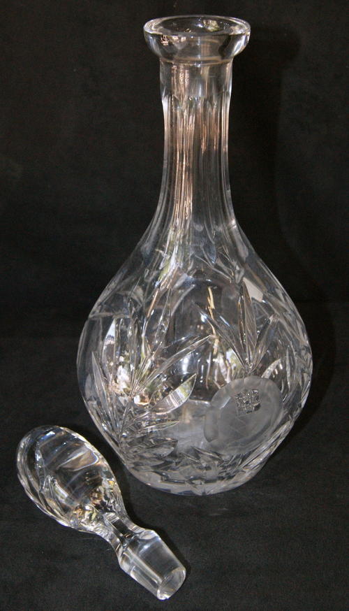 Vintage Crystal Decanter with Stopper