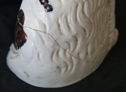 Vintage Ceramic Glazed Staffordshire Spotty Dog Ornament