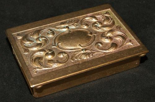 Vintage Large Brass Matchbox Holder
