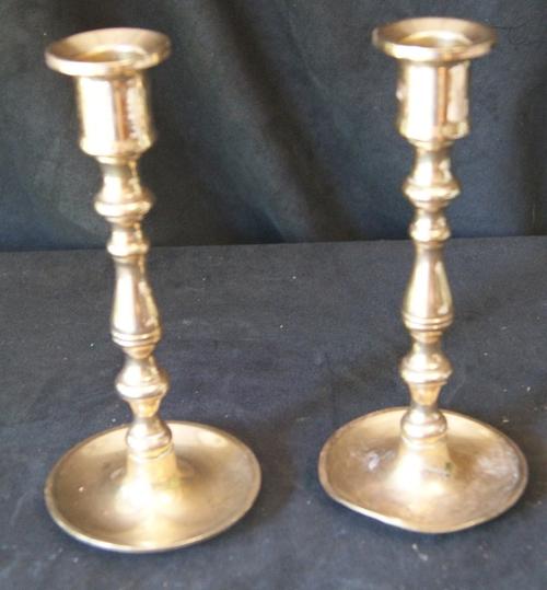 Vintage Brass Pair of Candle Sticks