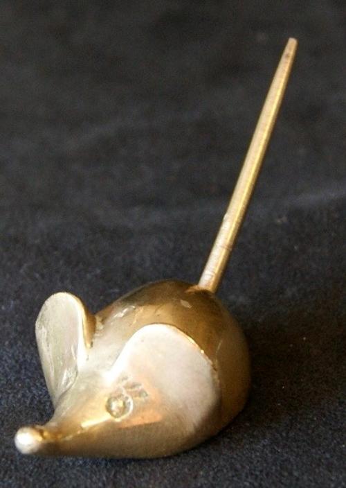 Vintage Brass Small Cheese Mouse