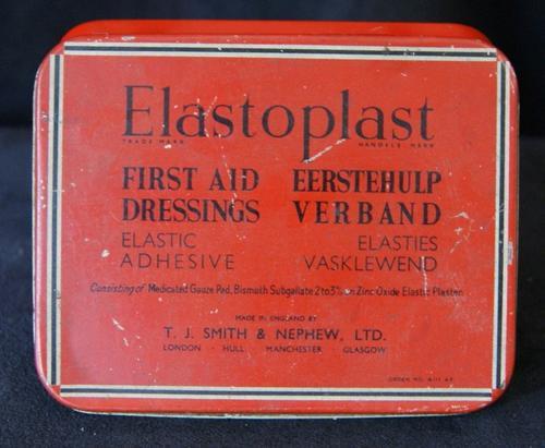 Vintage Elastoplast First Aid Dressings Tin - With Plasters