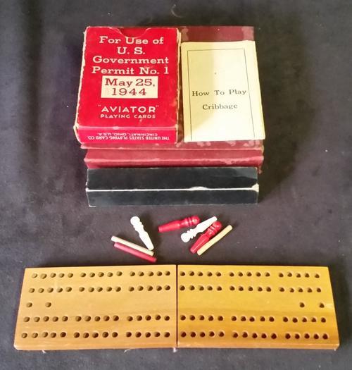 Vintage 1944 WWII American Red Cross Games Gift Set
