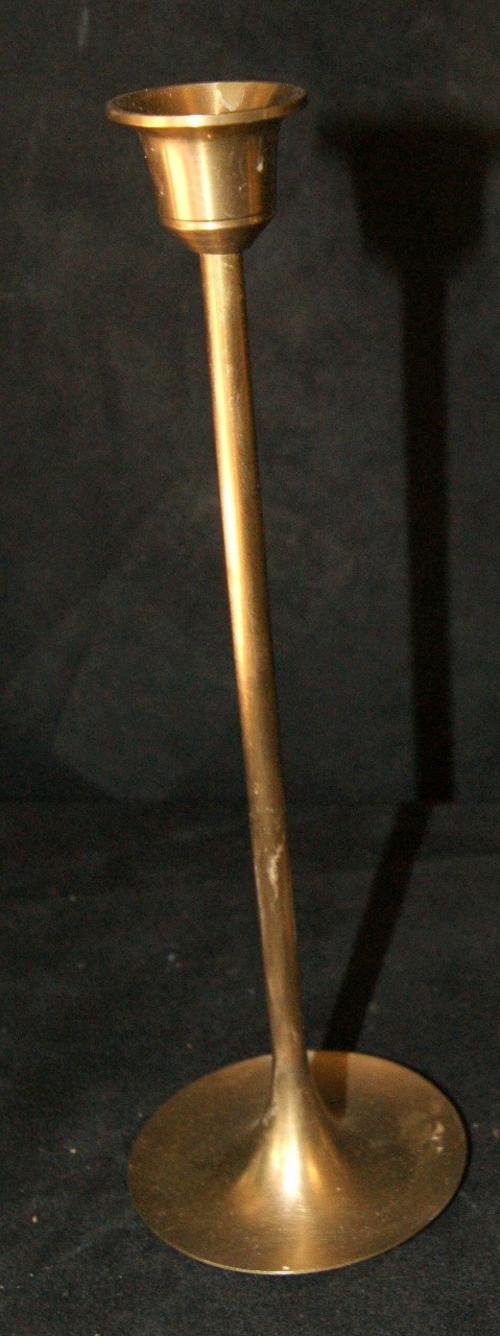 Vintage Antique Brass Turned Candle Stick