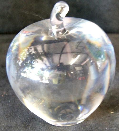 Vintage Large Glass Apple Ornament