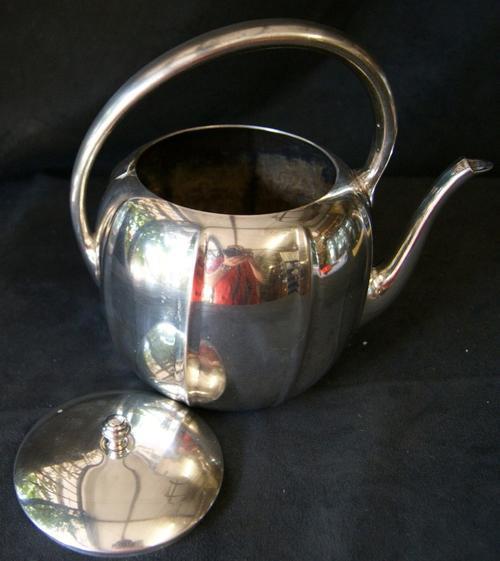 Mid-Century Modern Keystone Silver Co Silver Plate Teapot
