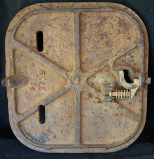 Vintage Cast Iron Castle Water Meter Man Hole Cover