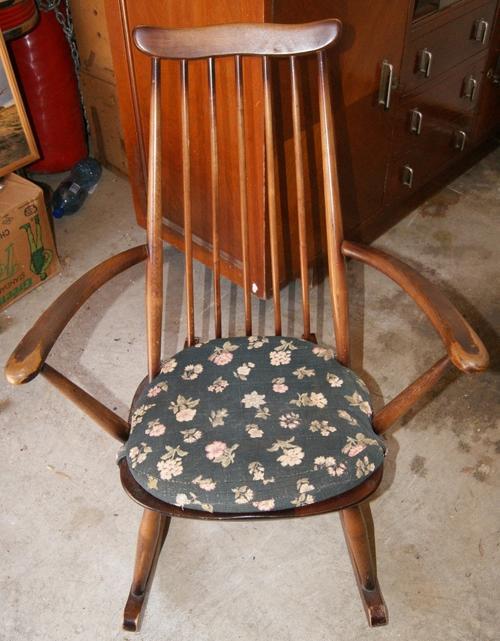 Vintage Bentwood Art Deco 1920's Spindle Back Rocking Chair