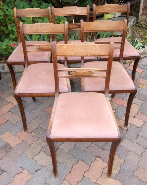 Vintage Mahogany 6 x Dining Chairs
