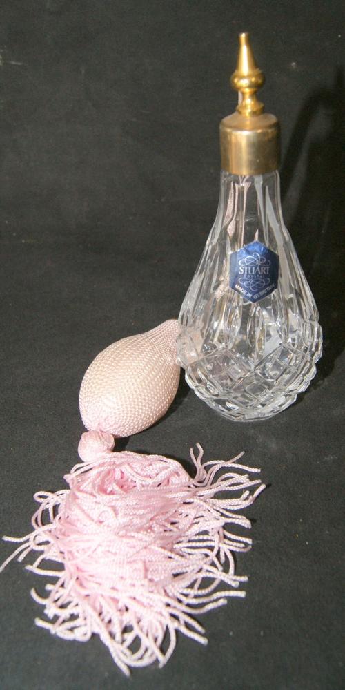 Vintage Stuart Crystal Perfume Atomiser Bottle - MINT