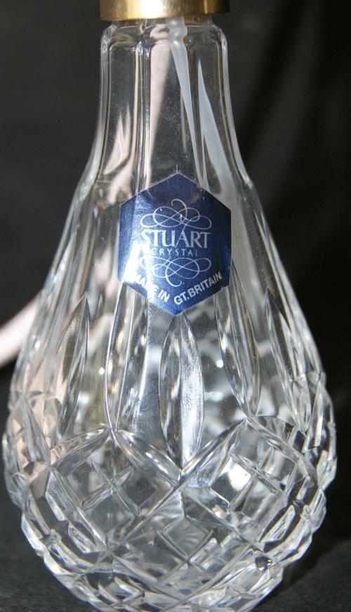Vintage Stuart Crystal Perfume Atomiser Bottle - MINT
