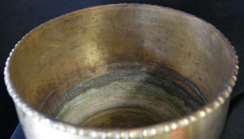 Large Dome Brass Firewood Bucket or Planter