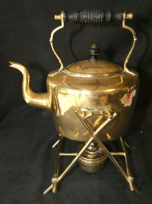 Vintage Brass Teapot With Burner