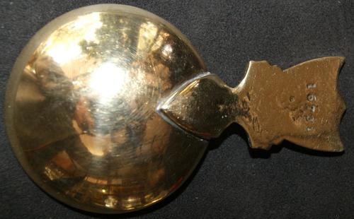 Vintage Solid Brass Shovel Sugar Spoon