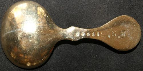 Vintage Solid Brass Sugar Spoon