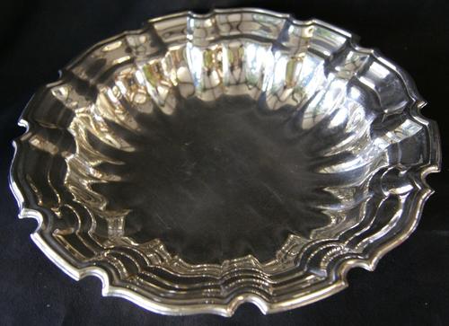 Vintage EPNS Silver Plated Scalloped Serving Dish