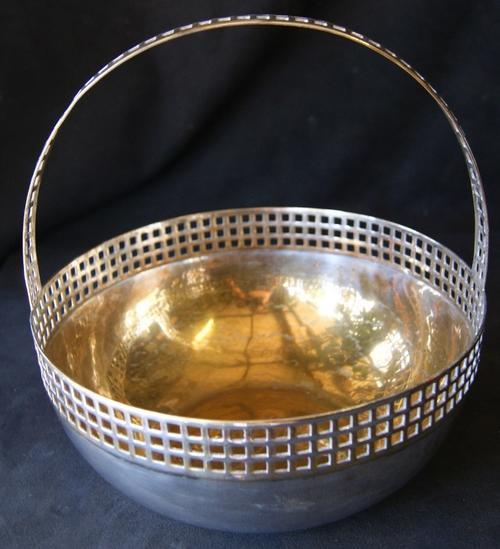 Vintage Silver Plated Pierced Bread Basket