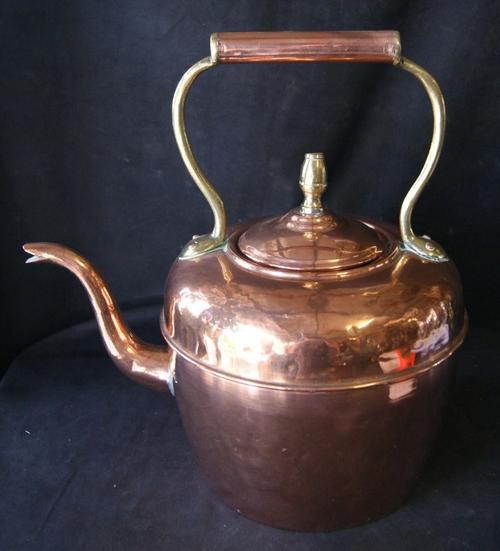 Vintage Large Copper and Brass Teapot