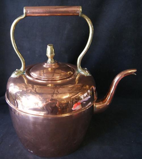 Vintage Large Copper and Brass Teapot