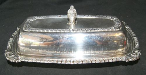 Vintage EMESS Silver Plated Butter Dish