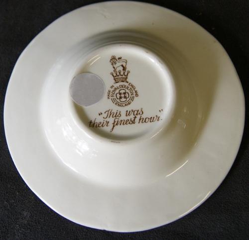 Winston Churchill "This Was Their Finest Hour" Ashtray, Royal Doulton Crown Lion