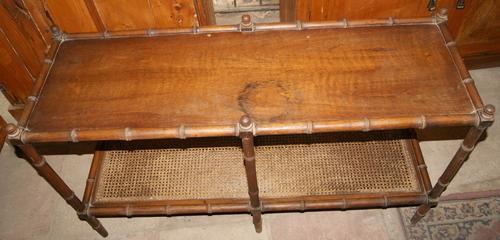 Vintage Carved Mix Wood Wicker Sideboard/Stand