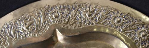 Vintage Large Handmade Brass Hanging Plate