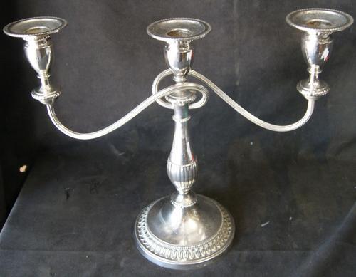 Vintage Silver Plated 3 Candle Candelabra