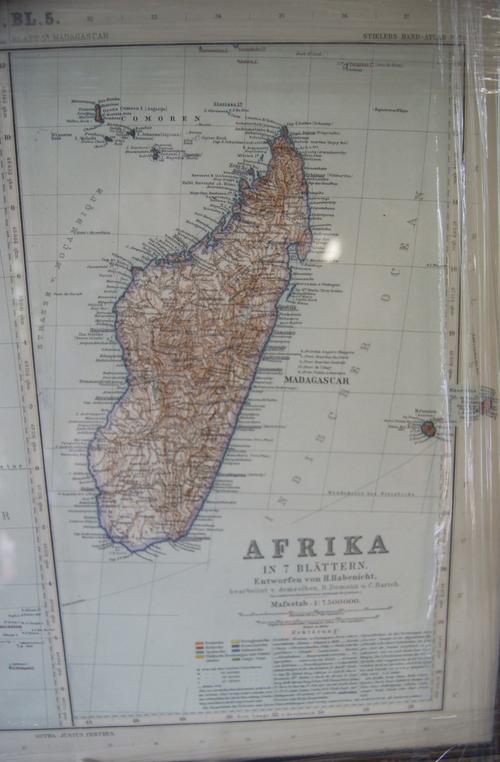 Vintage Stielers Hand Atlas Afrika BL.5  Map of Somalia and Madagascar- 1:7.500 000