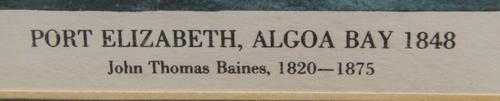 Vintage Thomas Baines (1820 - 1875) Photolithograph Port Elizabeth Algoa Bay 1848