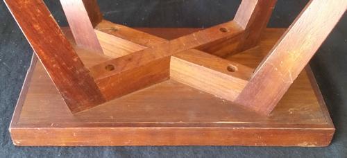 Vintage 50's Teak Occasional Table with Handmade Ceramic Tiles