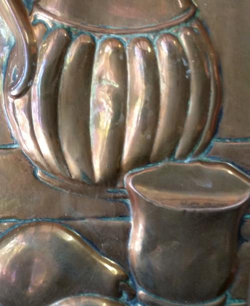 Vintage Solid Copper Decorative Relief Ornamental Panels