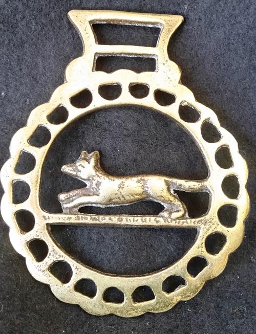 Vintage Solid Brass Fox Horse Brass